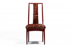 John Stuart Set of 16 John Stuart Dining Chairs in Sun Dried Tomato with Deer Print Cowhides - 4549151