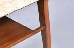 John Van Koert John Van Koert Profile Travertine Top Side Tables for Drexel - 4579806
