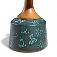 John Van Koert John Van Koert for Drexel Green Ceramic and Walnut Side End Tables Pair - 4415788