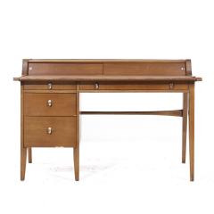 John Van Koert John Van Koert for Drexel Profile Mid Century Leather Top Walnut Desk - 3846491