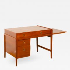 John Van Koert Mid Century walnut desk w side extension designed by John Van Koert for Drexel - 2035844