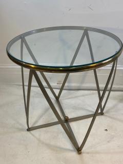 John Vesey JOHN VESEY BRASS AND BRUSHED ALUMINUM STRAP WITH BALL CAGE FORM TABLE - 1530228