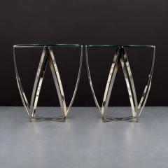 John Vesey Pair of John Vesey Metal and Glass Tables - 1840473