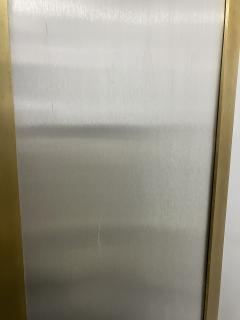 John Vesey Tall Vintage Brass and Brushed Aluminum 6 Panel Screen - 2500788