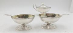 John Wakelin 18th Century Pair of Sterling Silver Open Salts and Mustard Pot - 3237137