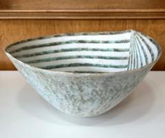 John Ward Large Ceramic Leaf Bowl with Banded Glaze by John Ward - 3133635