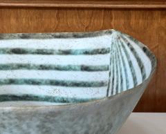 John Ward Large Ceramic Leaf Bowl with Banded Glaze by John Ward - 3133636