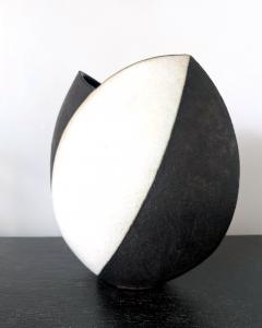 John Ward Large Ceramic Vase with Black and White Glaze by John Ward - 4471714