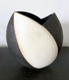 John Ward Large Ceramic Vase with Black and White Glaze by John Ward - 4471720