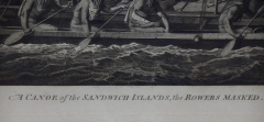 John Webber Canoe of the Sandwich Islands Hawaii Engraving of Captain Cooks 3rd Voyage - 2696152