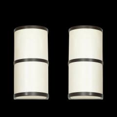 John Wigmore Pair of Modernist Sconces in Vellum Oil Rubbed Bronze signed John Wigmore - 4038178