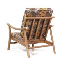 John Wisner John Wisner for Ficks Reed MCM Brass and Rattan Pagoda Lounge Chairs Pair - 3826854