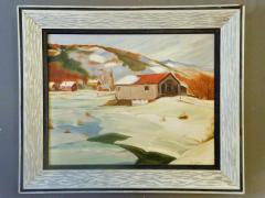 John Wolfe New England Winters Day John Wolfe Oil Paint on Academy Baard - 2306963