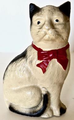 John Wright Cat With A Bow Seated Still Bank American circa 1970 - 2731265