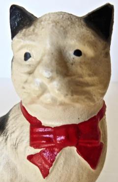 John Wright Cat With A Bow Seated Still Bank American circa 1970 - 2731320