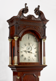 Philadelphia Carved Mahogany Tall Case Clock circa 1770 - 10683