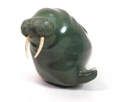 Johnassie Arragutainaq Inuit Carving of Basking Walrus by Johnassie Arragutainaq Nunavut 1975 - 2428894