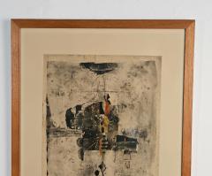 Johnny Friedlaender Mid Century Signed Lithograph No IV - 3911581