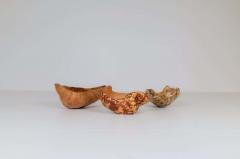 Johnny Mattsson Set of 3 Swedishs Folk Art Organic Burl Bowls circa 1960 1970s - 2451826