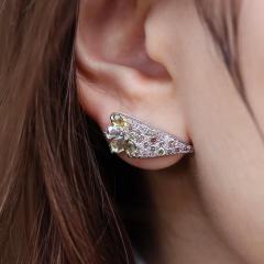 Joke Quick 2 71 carat Fancy Diamond Wing Climber Stud Earrings Joke Quick - 4706405