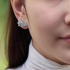 Joke Quick 2 71 carat Fancy Diamond Wing Climber Stud Earrings Joke Quick - 4706410