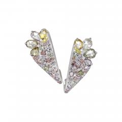 Joke Quick 2 71 carat Fancy Diamond Wing Climber Stud Earrings Joke Quick - 4779899