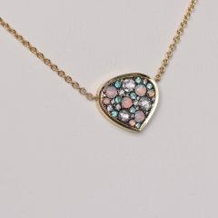 Joke Quick Paraiba Tourmaline Australian Opal White Diamond Necklace Joke Quick 2026 - 4711304