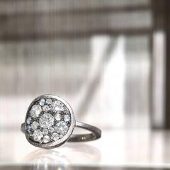 Joke Quick White Diamond Blue Moonstone Gold Starstruck Ring Joke Quick - 4701251