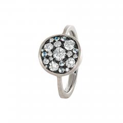 Joke Quick White Diamond Blue Moonstone Gold Starstruck Ring Joke Quick - 4701483