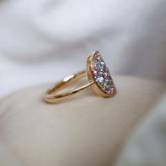 Joke Quick White Yellow Pink Diamond Blue Sapphire Pink Spinel Starstruck Ring Joke Quick - 4703093