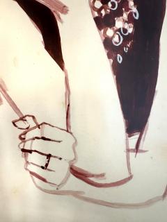 Jon Whitcomb Audrey Hepburn Portrait from Breakfast at Tiffany original artwork on paper - 4750503