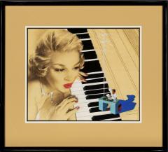 Jon Whitcomb Surreal Illustration Glamorous Blond at the Piano - 4430786