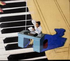 Jon Whitcomb Surreal Illustration Glamorous Blond at the Piano - 4430790