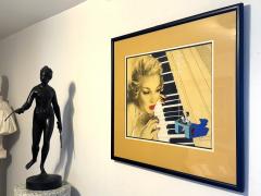 Jon Whitcomb Surreal Illustration Glamorous Blond at the Piano - 4430791