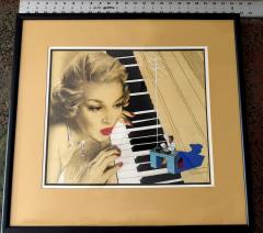 Jon Whitcomb Surreal Illustration Glamorous Blond at the Piano - 4430794
