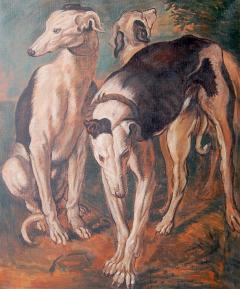 Jonathan Adams Contemporary Copy of Three Greyhounds J Snyders 1650 - 2219918