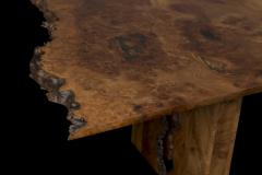 Jonathan Field Cross Grain Burr Elm Table with Inverted Live Edge Legs 2019 - 1975913