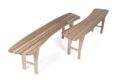 Jonathan Field Ebony Grained Ash Dining Benches - 1991069