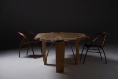 Jonathan Field Live Edge Dining Table English Burr Oak with chapel legs  - 2299148