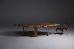 Jonathan Field Live Edge Dining Table English Burr Oak with chapel legs  - 2299153