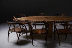 Jonathan Field Live Edge Dining Table English Burr Oak with chapel legs  - 2299160