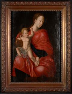 Joos van Cleve 16th C Biblical Manner of Joos van Cleve Madonna with Child Oil on Panel - 1996207