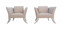 Jordan Mozer Pair Post Modern Vintage Sculptural Lounge Chairs Style of Jordan Mozer - 2567871