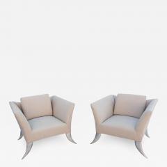 Jordan Mozer Pair Post Modern Vintage Sculptural Lounge Chairs Style of Jordan Mozer - 2571856