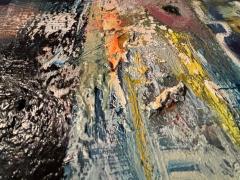 Jorg Madlener Landscape of a Face Bold colorful large painting 1986 - 4090484