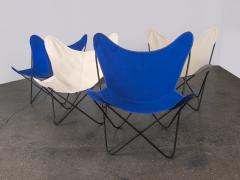 Jorge Ferrari Hardoy Antonio Bonet Juan Kurchan Pair of BKF Hardoy Butterfly Chairs for Knoll in Natural Canvas - 1061341