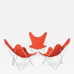 Jorge Ferrari Hardoy Set of Three Outdoor Early Jorge Ferrari Hardoy Iron Butterfly Chairs for Knoll - 545122