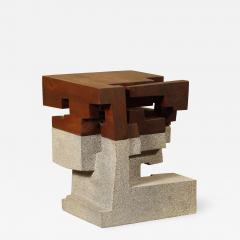 Jorge Y zpik Untitled Sculpture wood and volcanic stone - 1147541