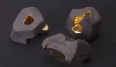 Jorge Y zpik Untitled Sin Titulo three sculptures solid clay gold plated - 1979246