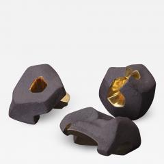 Jorge Y zpik Untitled Sin Titulo three sculptures solid clay gold plated - 1982285